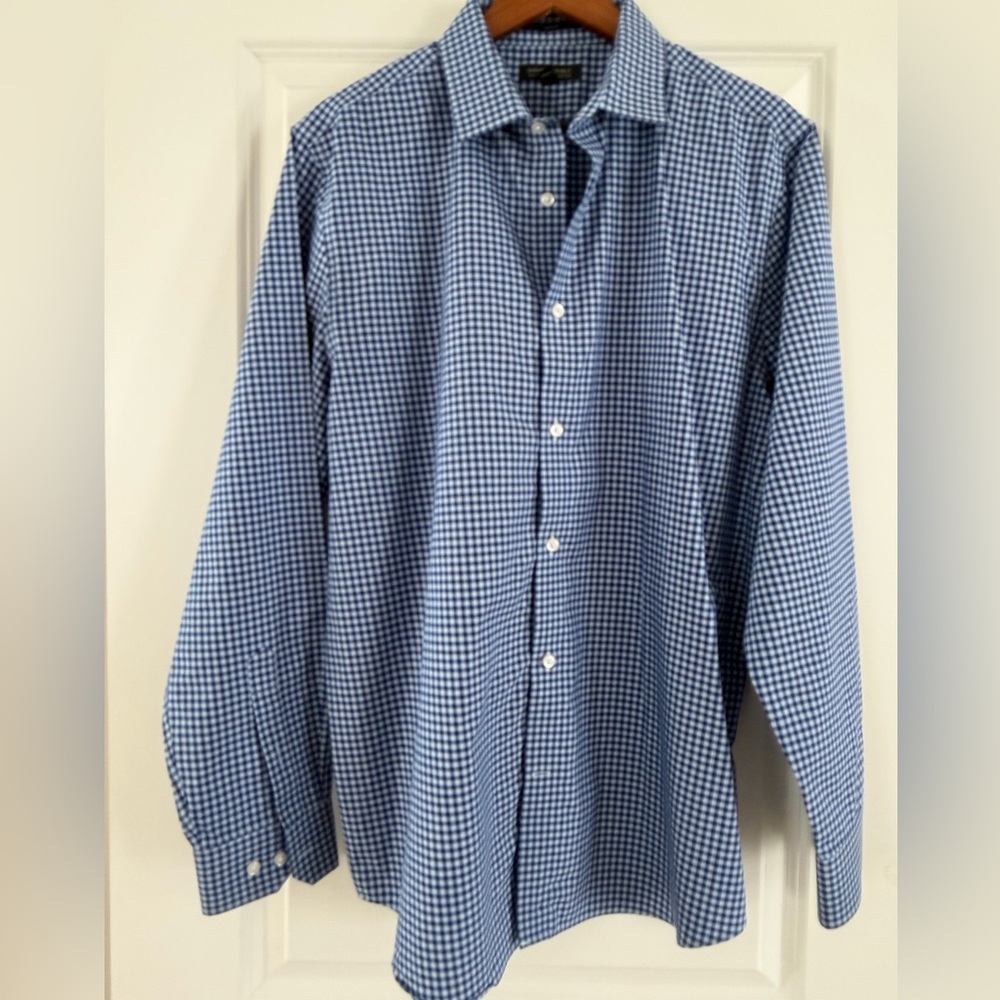 Banana Republic Men's Blue Gingham Shirt